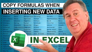 Excel - Insert Row And Excel Formula Automatically Copies - Episode 2349