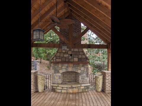 Time Lapse Outdoor Stone Fireplace Construction in Atlanta, GA