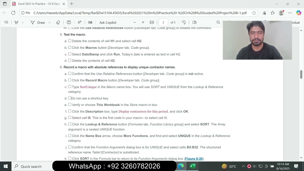 Excel 2021 In Practice - Ch 8 Guided Project 8-1 | Excel 2021 In Practice Chapter 8 Guided Project 8