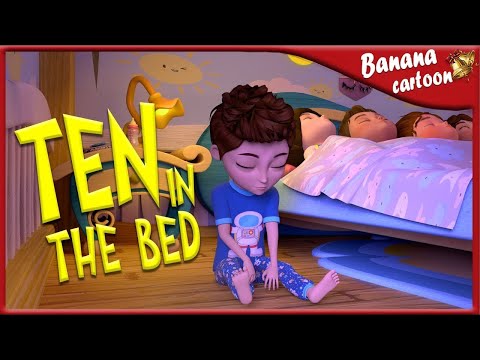 Diez en la Cama ,Bebé Tiburón ,Cinco Monitos,Cumpleaños Feliz- Banana Cartoon Español