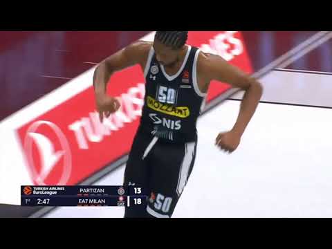 Bruno Caboclo ALLEY OOP SLAM vs Milan | Euroleague | Partizan | (12/7/23)