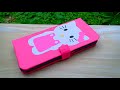 DIY Hello Kitty Phone Case Cover From Cardboard Cardboard Craft Ideas How To Make Easy Phone Case