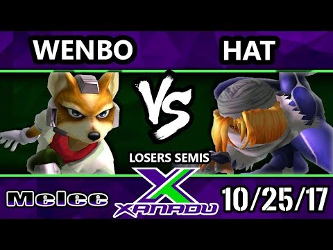 S@X 225 Melee - Wenbo (Fox) Vs. Hat (Sheik, Marth) - Smash Melee Losers Semis - SSBM