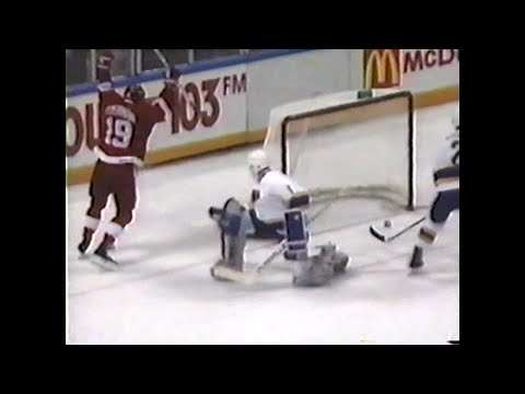 1991 Playoffs: Det @ STL - Game 1 Highlights (Yzerman Hat Trick)