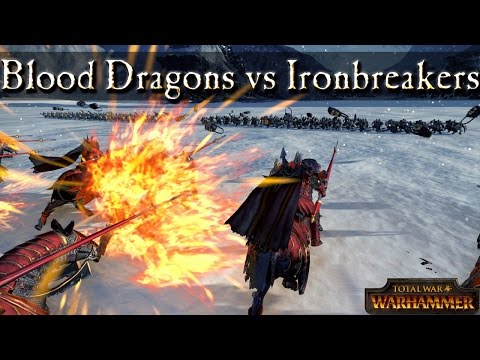 Blood Dragons vs Ironbreakers - Total War Warhammer