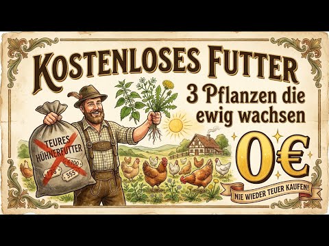 NIE WIEDER Futter kaufen! 3 "Unkräuter" die deine Hühner LIEBEN (wachsen überall kostenlos)