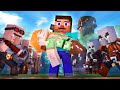 RISE OF THE PILLAGERS - Alex and Steve Life (Minecraft Animation)