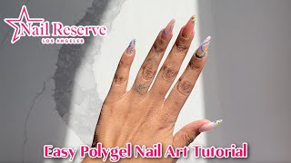 Nail Reserve Easy Polygel Nail Art Tutorial | Beginner-Friendly Tapered Almond Nails | Mo 💅🏽 💖