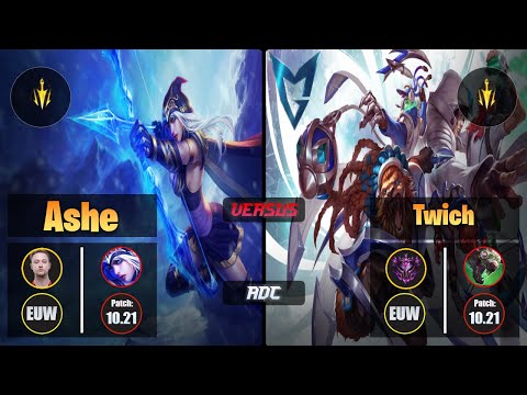 Rekkles ASHE (ADC) [Lethal Tempo] VS TWITCH - Master EUW Patch 10.21