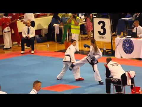 Anastasiia Semenova (UKR) v Ralitsa Trayanova (BUL) - Female  -45kg Sparring