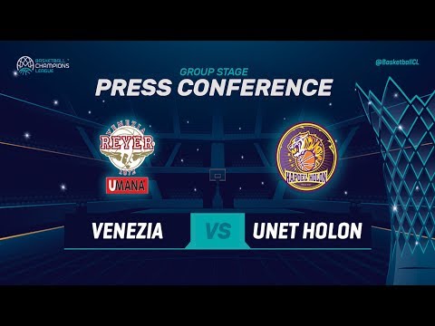 Umana Reyer Venezia v UNET Holon - Press Conference - Basketball Champions League 2018-19