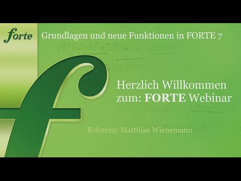 Webinar - Grundlagen und neue Funktionen in FORTE 7