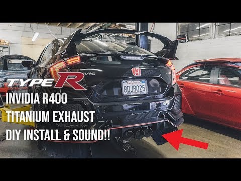 2018 TYPE R INVIDIA R400 GEMINI EXHAUST INSTALL DIY!