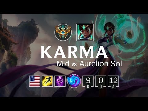 Karma Mid vs Aurelion Sol - NA Challenger Patch 8.5