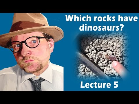 Which rocks have dinosaurs?