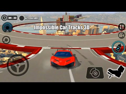 Impossible Car Tracks 3D - Ferrari Red Car Driving SImulator Levels 21, 22, 23 Completed Gameplay