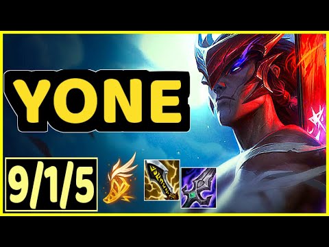 YONE VS SYNDRA - 9/1/5 KDA MID GAMEPLAY CHALLENGER I