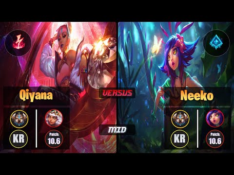 Challenger QIYANA [Electrocute] (Mid) VS  NEEKO - Challenger KR Patch 10.6