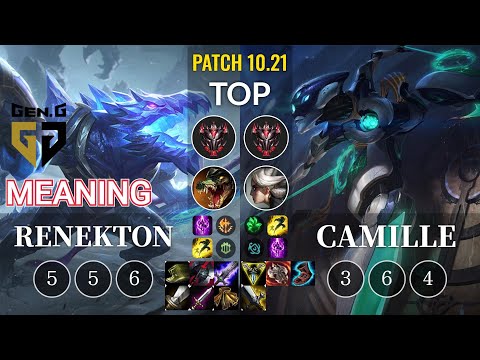 GEN Meaning Renekton vs Camille Top - KR Patch 10.21