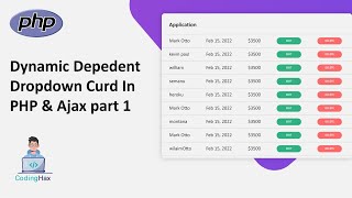 Dynamic Dependent Dropdown Crud in PHP & ajax  | Dynamic dropdown selected value Crud in PHP Part 1