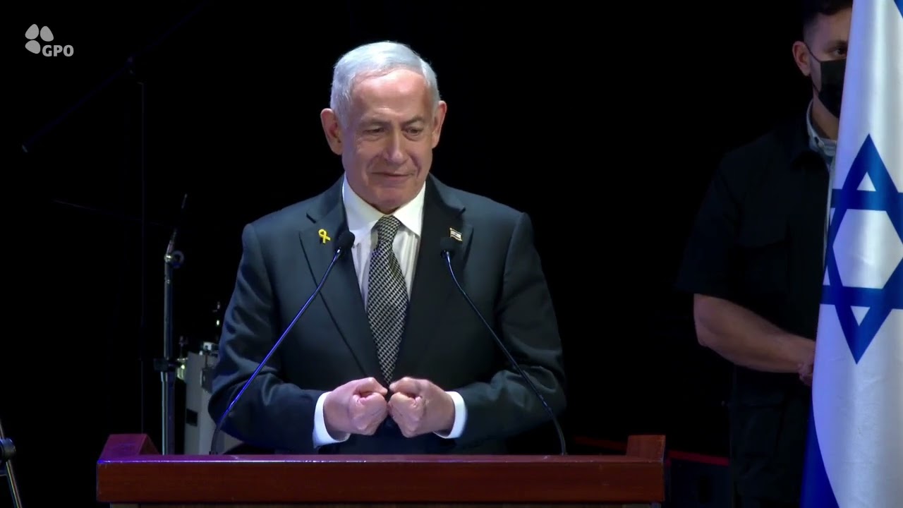 ראש הממשלה נתניהו בטקס חתימת הסכם גג בלוד