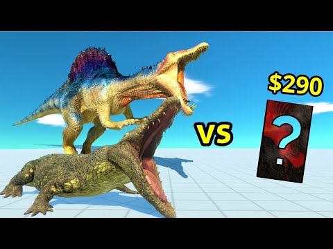 Spinosaurus and Purussaurus vs random team same price ARBS Animal revolt battle simulator