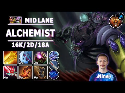 Alchemist Mid Lane | 7.32d | Nine Pos 2 Alche Play | Dota 2 Immortal Gameplay