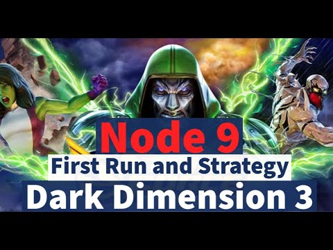 Dark Dimension 3: Node 9 - First Run Attempt! | DD3 Playthrough | Marvel Strike Force - Free to Play
