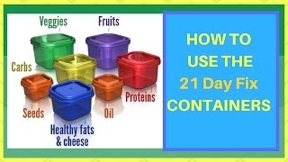 How to Use The 21 Day Fix Containers