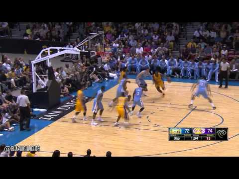 Julius Randle Full Highlights vs Nuggets 2014.10.06 - 10 Pts, 8 Reb, Lakers Debut.