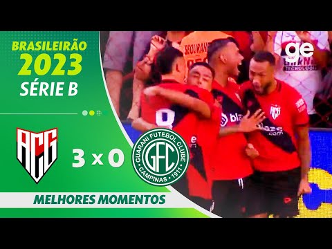 Gols e lances de Atlético-GO x Guarani