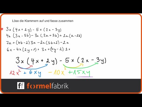 Terme vereinfachen: Klammern auflösen– Training (Nr. 10)