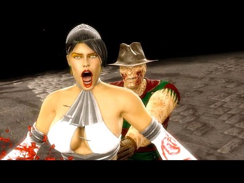 Mortal Kombat 9 - All Fatalities & X-Rays on Kitana White Costume Skin Mod 4K Ultra HD Gameplay Mods