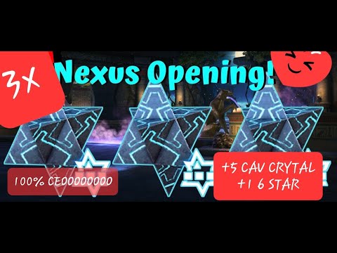 3x 6 star nexus crystal opening - valentine offer - 100000% CEO - MCOC