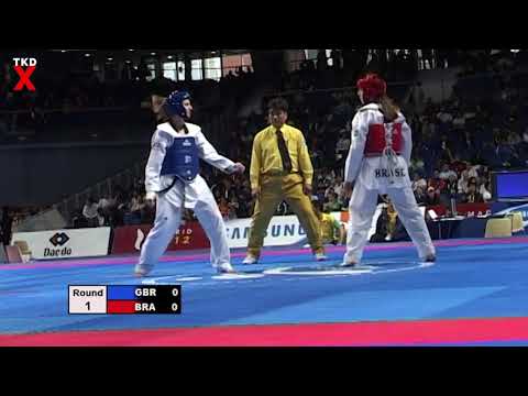 WTF Worlds 2005 Female Middle Weight Final - Sarah Stevenson (GBR) Natália Falavigna (Brasil)