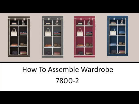 Portable Foldable Wardrobe with Non Rustable Metal Pipes, 4+4 Layer Collapsible Wardrobe (7800-2)