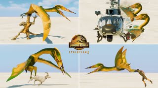 THANATOSDRAKON ALL PERFECT ANIMATIONS & INTERACTIONS - JURASSIC WORLD EVOLUTION 2