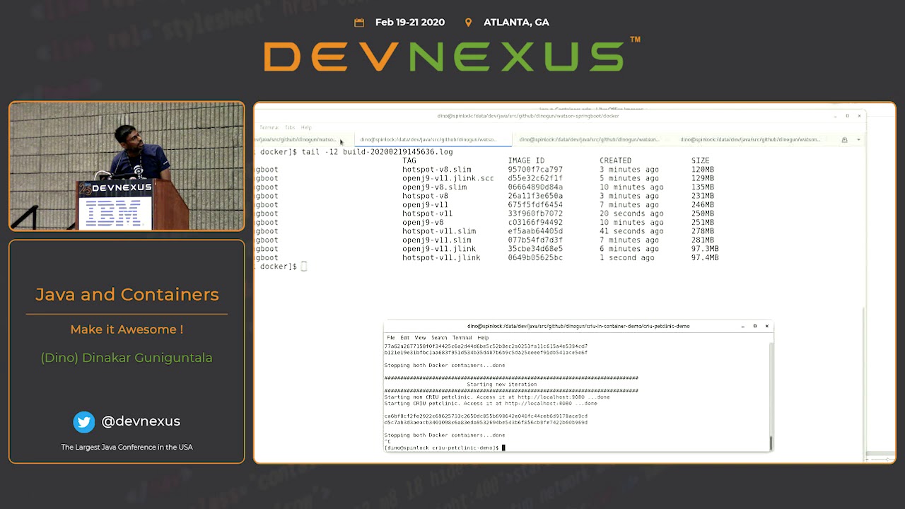 Devnexus 2020   Java and Containers   Make it Awesome   Dino Dinakar Guniguntala