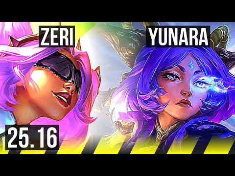 ZERI & Shaco vs YUNARA & Galio (ADC) | Godlike | KR Diamond | 25.16