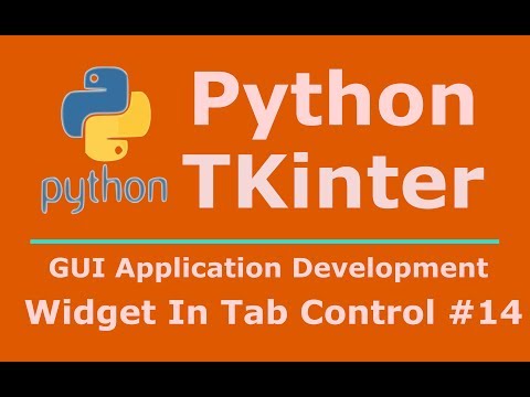 14 Python Tkinter Adding Widget To Tab Control