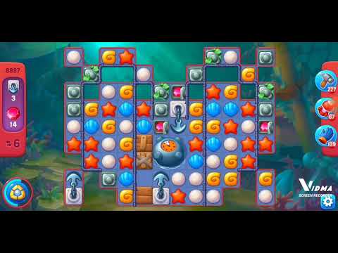 Fishdom. 8897 hard level no boosters and diamonds. 15 moves