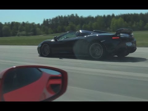 670 HP Ferrari 488 GTB vs McLaren MP4-12C Spyder DME Stage 3 tune Pure Turbo stage 1 102 octane