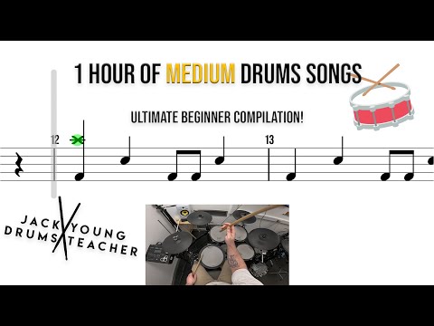 🥁 1 Hour of Medium Drums Songs – Ultimate Beginner Compilation!