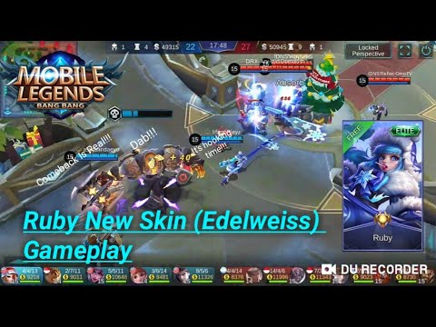 Mobile Legends Ruby Skin (Edelweiss) Gameplay +Review