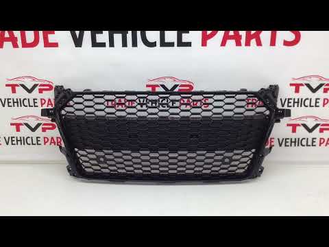 Fits Audi TT TTS 2014-2018 Front Main Grille Gloss Black Honeycomb RS Look Badgeless video