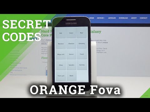 Secret Codes Orange Fova - Hardware Test Menu / Hidden Options