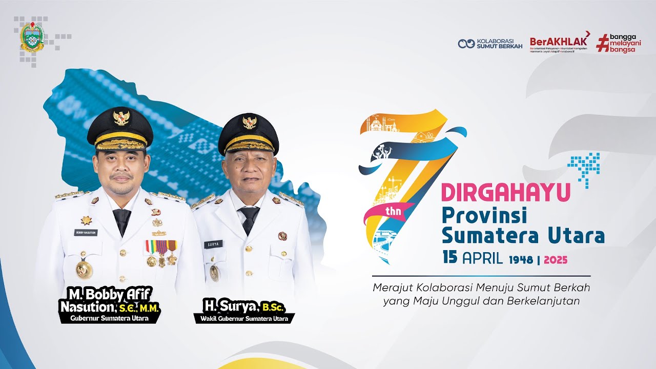 SELAMAT HARI JADI PROVINSI SUMATERA UTARA YANG KE-77 TAHUN