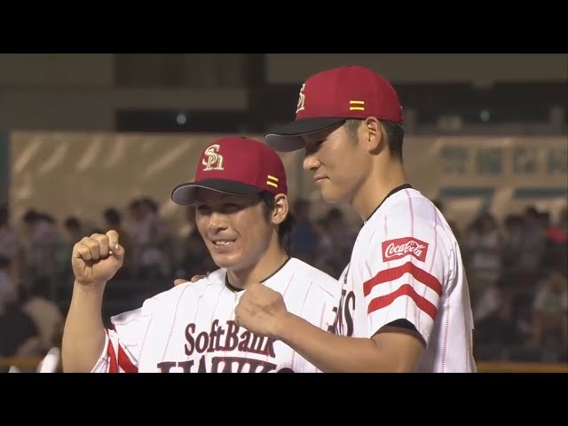 ホークス・甲斐選手・上林選手ヒーローインタビュー 2017/7/19 H-L