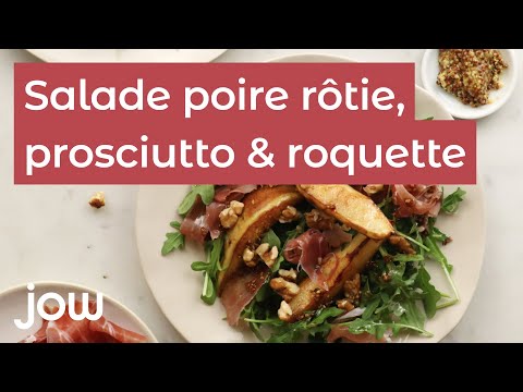 Recette Salade de roquette, poires et noix