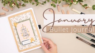 January Bullet Journal Setup | Bullet Journal Tabs and Dutch Door | Scrapbook Journal | New Bujo
